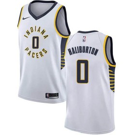 Camiseta Hombre NBA Indiana Pacers Tyrese Haliburton 0 2022-23 Nike Association Edition Blanco Swingman